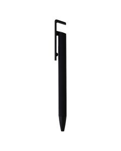 HALTER METAL, metalna hemijska olovka sa držačem za mobilni telefon, crna