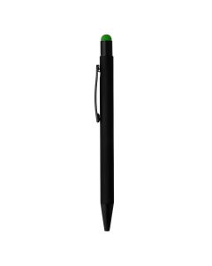 TITANIUM BLACK, metalna "touch" hemijska olovka, svetlo zelena
