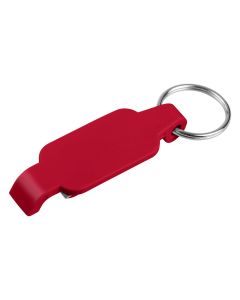CLIPER, plastični privezak za ključeve sa funkcijom otvarača, crveni