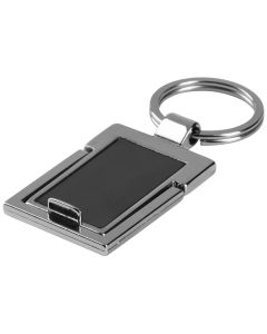 AXIS, metalni privezak za ključeve sa držačem za mobilne uređaje, sjajno metalni