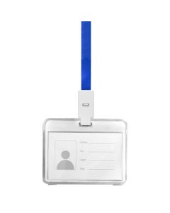 EGO, plastični uložak za identifikacionu karticu sa trakicom, plavi