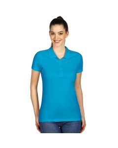 UNA, ženska pamučna polo majica, tirkizno plava