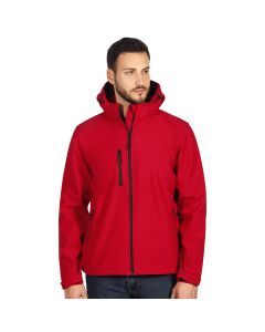 PROTECT MEN, softshell jakna sa skidajućom kapuljačom, crvena