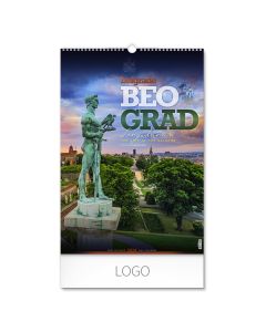 BEOGRAD - Zidni kalendar: 13 listova, mesečni, sa LUX folijom