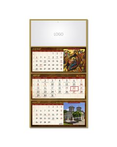 MANASTIRI 08 - Zidni kalendar: 3 x 12 listova, tromesečni, trodelni