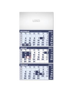 POSLOVNI 17 - Zidni kalendar, 3 x 12 listova, tromesečni, trodelni